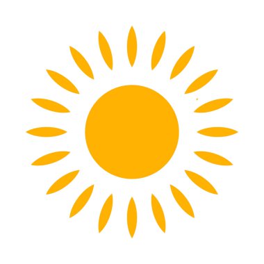 Güneş ikonu basit illüstrasyon tasarımı