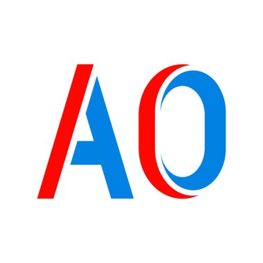 ao letter logo illüstrasyon tasarımı