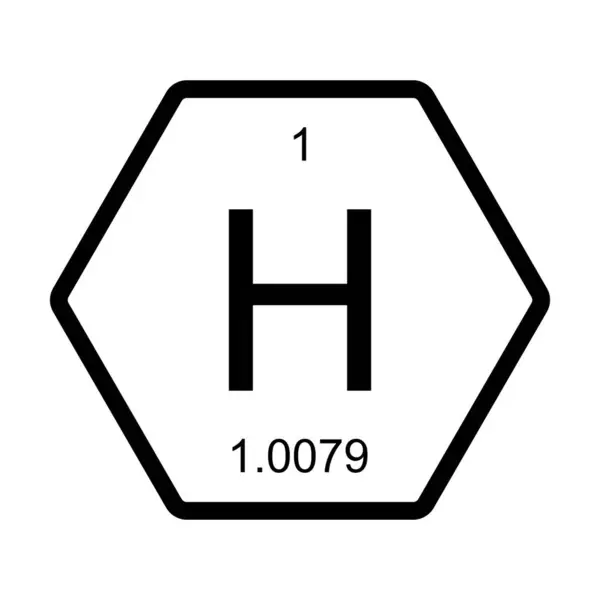 stock vector hydrogen symbol chemical periodic table illustration design