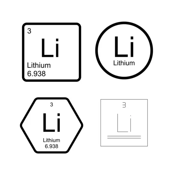 stock vector lithium chemical icon periodic illustration design