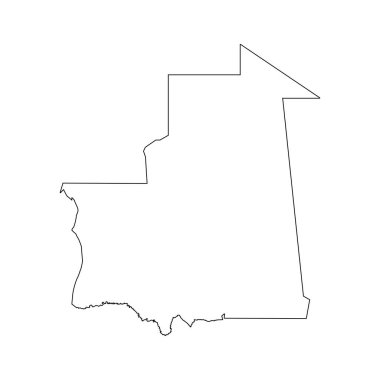 Moritanya ülke haritası resim tasarımı