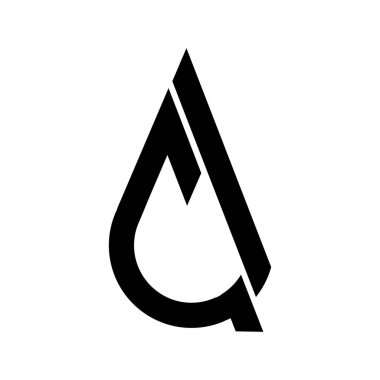 aq harfi logo illüstrasyon tasarımı