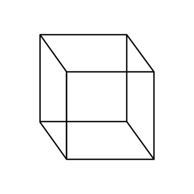 küp kutusu simgesi basit illüstrasyon tasarımı