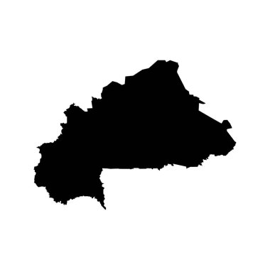 Burkina Faso ülke haritası illüstrasyon tasarımı