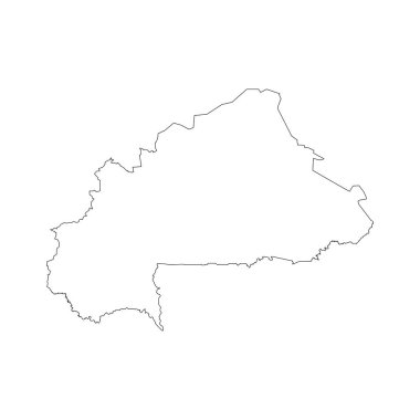 Burkina Faso ülke haritası illüstrasyon tasarımı