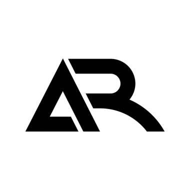 Basit ar harfi logo illüstrasyon tasarımı