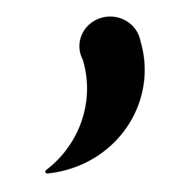 virgül noktalama simgesi çizimi tasarımı