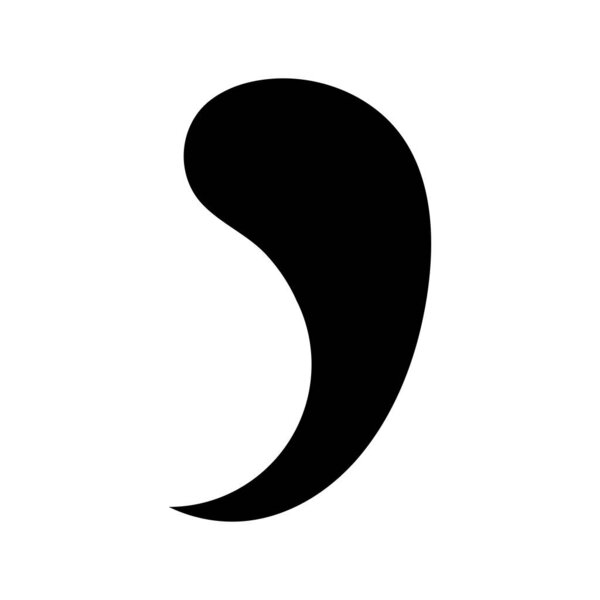 comma punctuation icon illustration design
