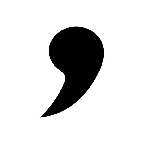 comma punctuation icon illustration design
