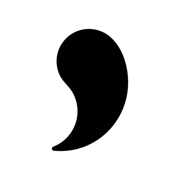 comma punctuation icon illustration design