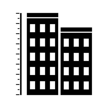 Yükseklik simgesi, boy sembolü çizimi