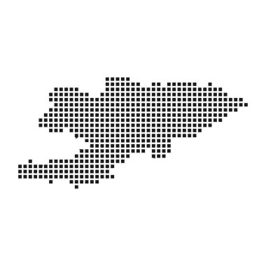 Kırgızistan haritası resim tasarımı