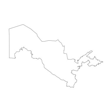 Özbekistan ülke haritası resimleme tasarımı