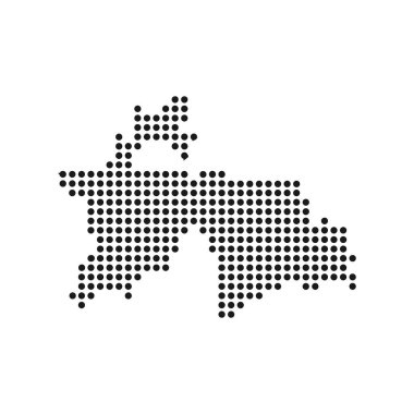 Tacikistan ülke haritası illüstrasyon tasarımı