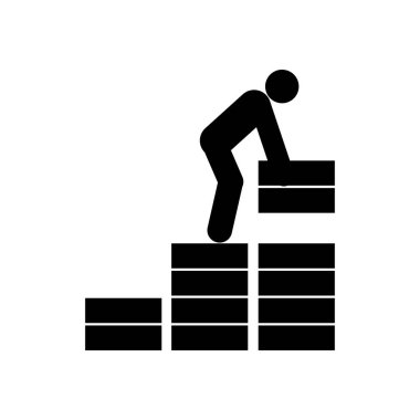 çaba simgesi çizimi ögesi tasarımı