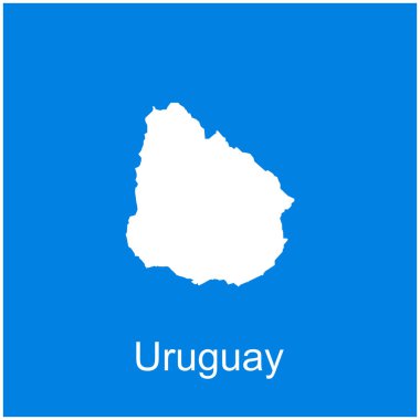 uruguay ülke haritası resimleme tasarımı