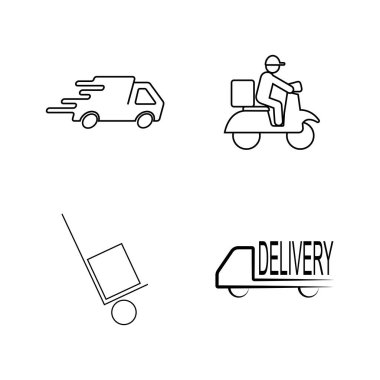 dağıtım simgesi basit illüstrasyon tasarımı