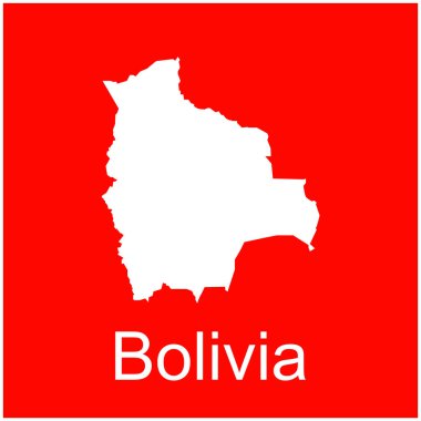 Bolivya ülke haritası resimleme tasarımı