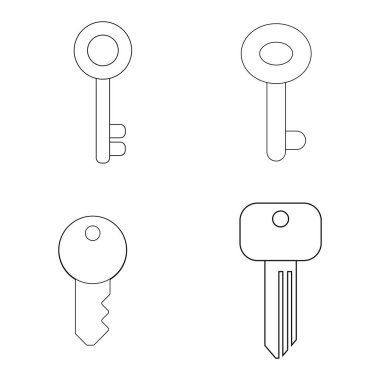 anahtar simgesi basit illüstrasyon tasarımı