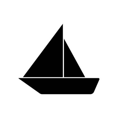 Basit yelkenli ikonu resimleme tasarımı