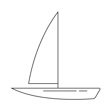 Basit yelkenli ikonu resimleme tasarımı