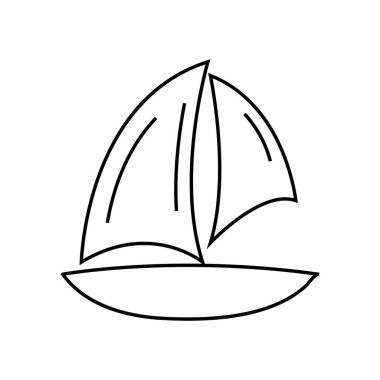 Basit yelkenli ikonu resimleme tasarımı