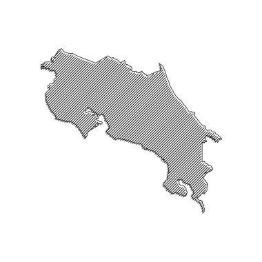 Kosta Rika harita resimleme tasarımı