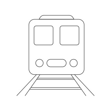 tren simgesi basit illüstrasyon tasarımı