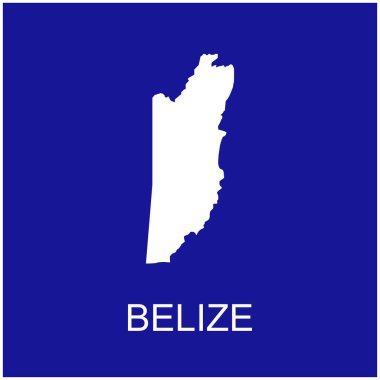 Ülke haritası resim tasarımı simgesini Belize et