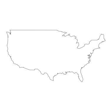 Birleşik Devletler haritası tasarım şablonu