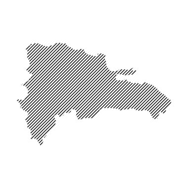 Dominik Cumhuriyeti harita ikonu illüstrasyon tasarımı