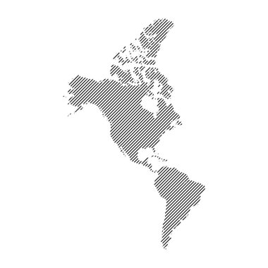 Amerikan kıta haritası resimleme tasarımı