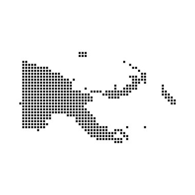 Papua Yeni Gine haritası resim tasarımı