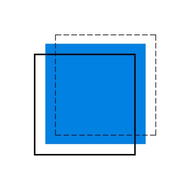 kare geometrik şekil resmetme tasarımı