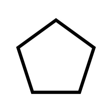 Pentagon geometrik şekil resmetme tasarımı