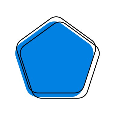 Pentagon geometrik şekil resmetme tasarımı