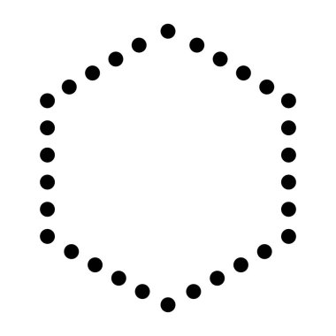 Altıgen geometrik şekil resmetme tasarımı