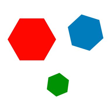 Altıgen geometrik şekil resmetme tasarımı