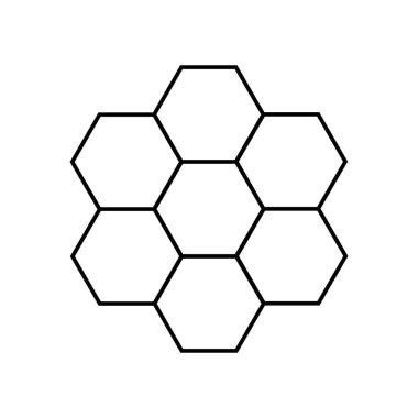 Altıgen geometrik şekil resmetme tasarımı