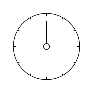 Saat 12 simge illüstrasyon tasarımı