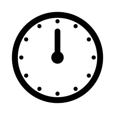 Saat 12 simge illüstrasyon tasarımı