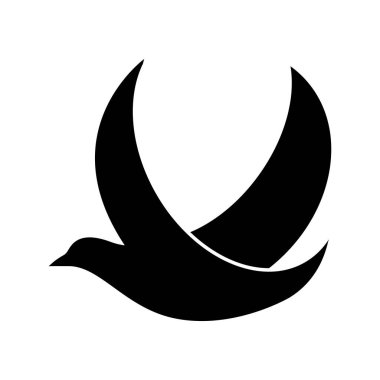 Basit kuş logosu çizimi