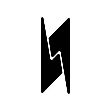 I harfi güç logosu, eşsiz illüstrasyon tasarımı