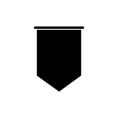 Bir bayrağın siyah beyaz grafiği. Görüntü basit, düz bir tasarım.