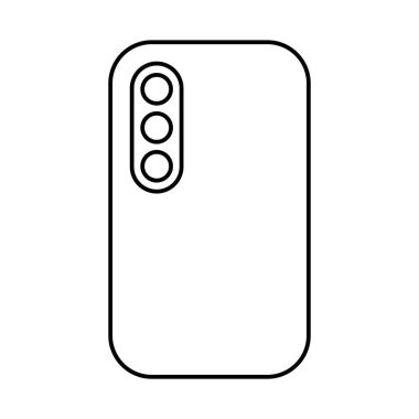 Yuvarlak köşeli, modern akıllı telefonun sade siyahı. 