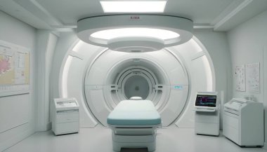 MRI Makinesi ya da CT Tarama Vektörü Tıbbi Isometric İnsanlar