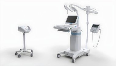 Ultrason Makinesi Simgeleri Çizgi film Vektörünü Ayarladı