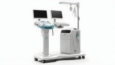 Ultrason Makinesi Simgeleri Çizgi film Vektörünü Ayarladı