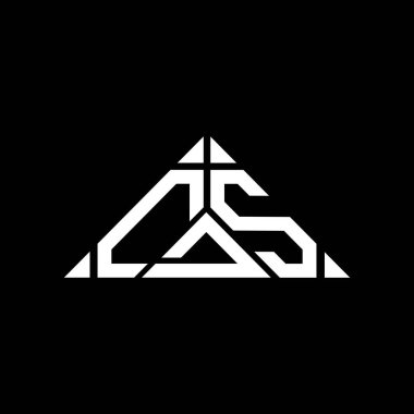 CDS harf logosu yaratıcı tasarım vektör grafik, CDS basit ve modern logo üçgen şeklinde.
