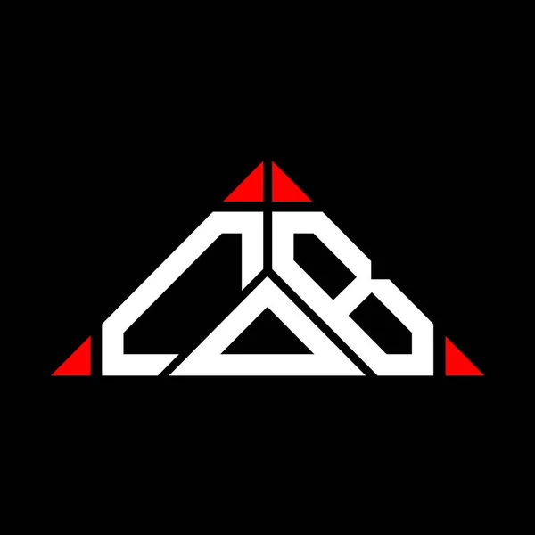 三角形の形でベクトルグラフィック CobシンプルかつモダンなロゴとCobの手紙のロゴの創造的なデザイン — ストックベクタ